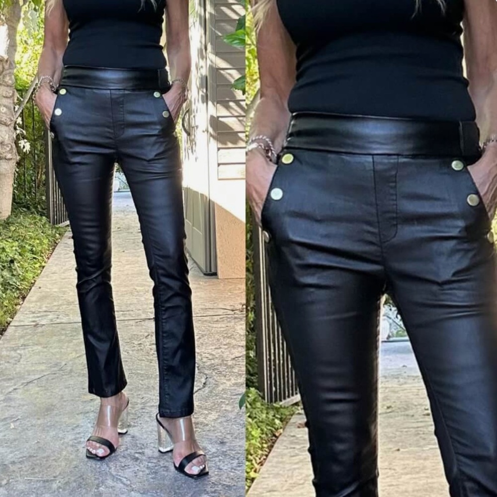 BEVY FLOG Sofia black vegan pant size 30 NWT